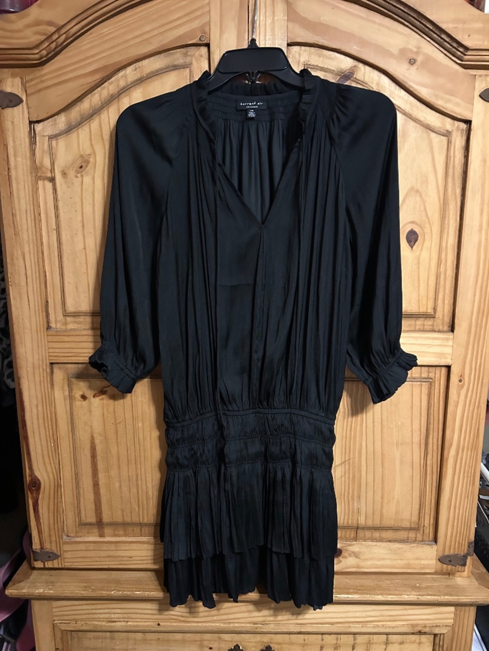 Current Air Los Angles Ruffled Black Mini Dress